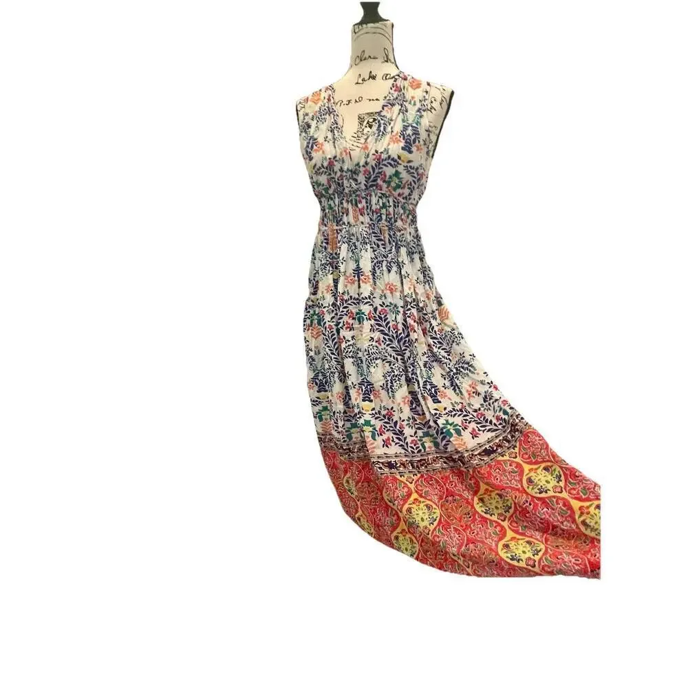 ROBERTA ROLLER RABBIT MAXI DRESS ROSETONE DAKOTA SZ XS QUIET LUXURY COTTAGECORE - Picture 6 of 16